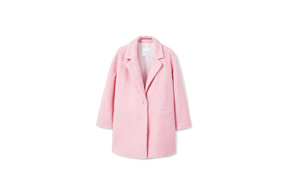 Clothing, Pink, Outerwear, Sleeve, Coat, Collar, Blazer, Trench coat, Jacket, Robe, 