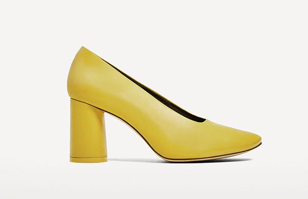 Footwear, High heels, Yellow, Shoe, Basic pump, Court shoe, 
