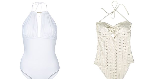 White, Clothing, One-piece swimsuit, Swimwear, Lingerie, Lingerie top, Monokini, Dress, Bikini, Maillot, 