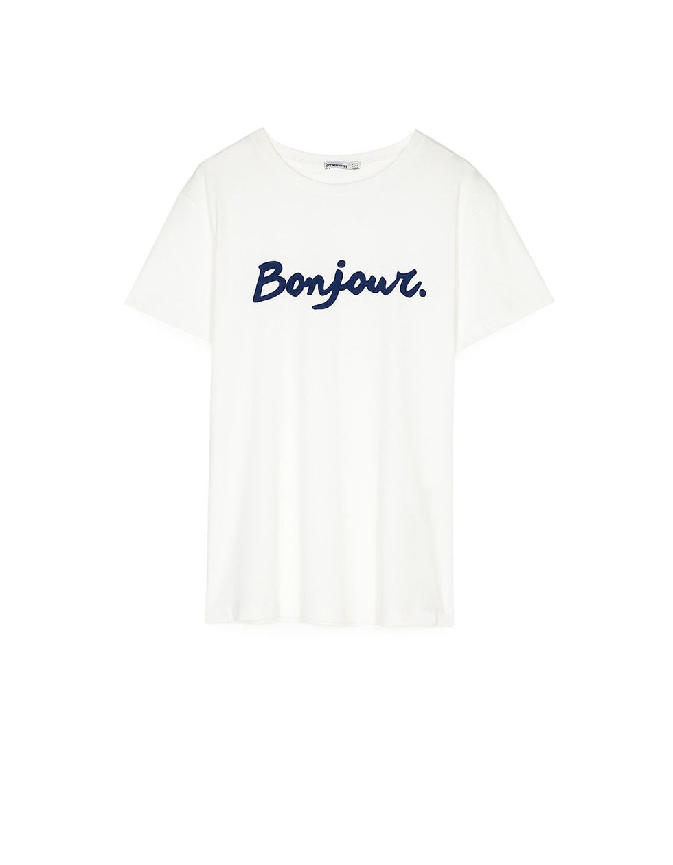 Clothing, T-shirt, White, Product, Text, Sleeve, Blue, Top, Active shirt, Font, 