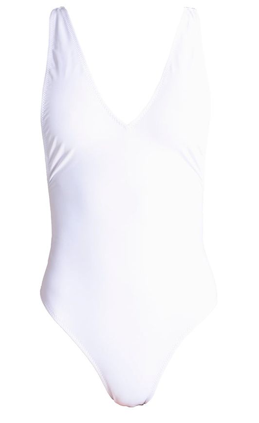 White, Clothing, One-piece swimsuit, Leotard, Swimwear, Maillot, Undergarment, Swimsuit bottom, Briefs, Monokini, 