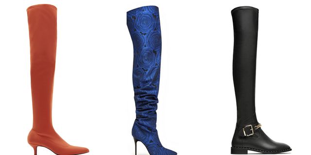 Footwear, Boot, Knee-high boot, Shoe, Leg, High heels, Riding boot, Thigh, Costume accessory, Human leg, 