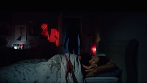 red, light, darkness, room, night, bed, adaptation, screenshot, furniture, photography,