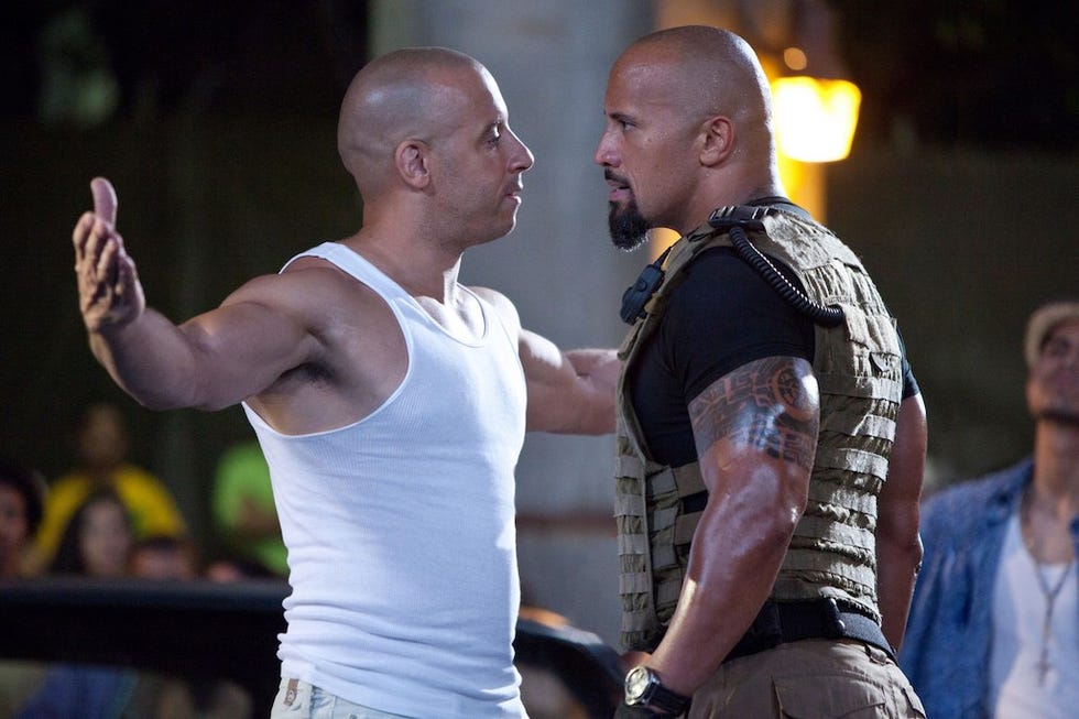 the rock se encara a diesel en fast furious 5