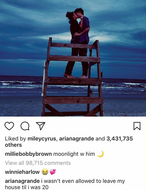 Millie Bobby Brown revoluciona Instagram con una foto junto a su novio