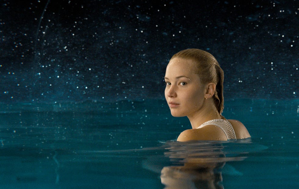 Hairstyle, Space, Star, Beauty, Astronomical object, Bathing, Reflection, Swimming pool, Astronomy, 