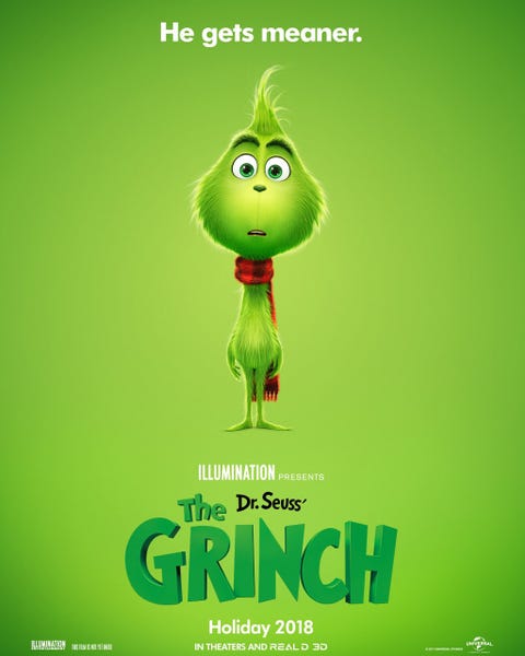el nuevo póster de el grinch muestra al villano de pequeño