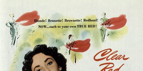Lip, Red, Poster, Advertising, Vintage advertisement, Lipstick, Pollinator, Cosmetics, Hair care, Illustration, 
