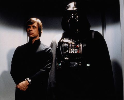 Darth vader, Sleeve, Standing, Fictional character, Supervillain, Personal protective equipment, Costume, Mask, 