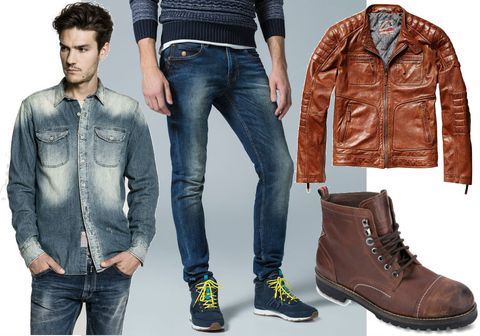 Clothing, Product, Brown, Denim, Trousers, Jeans, Textile, Outerwear, White, Collar, 