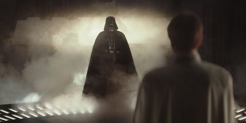 Darth vader, Standing, Atmosphere, Atmospheric phenomenon, Fictional character, Cloak, Supervillain, Cape, Costume, Mantle, 