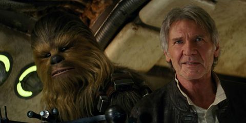 Jacket, Fictional character, Leather, Wrinkle, Leather jacket, Chewbacca, Primate, Movie, Action film, 