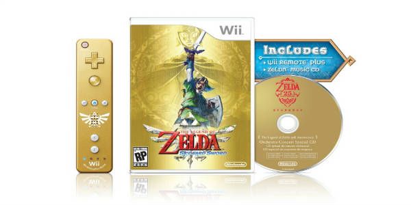 Un Wiimote dorado para la edición limitada de Zelda: Skyward Sword