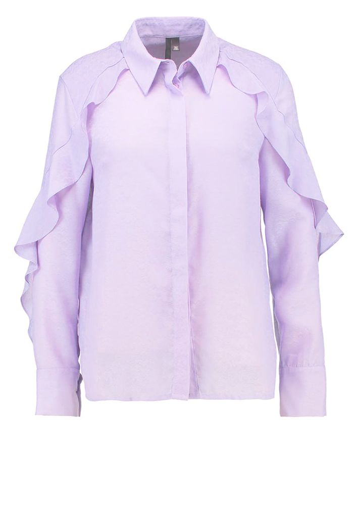 Product, Collar, Sleeve, Dress shirt, Purple, Textile, White, Pink, Magenta, Violet, 