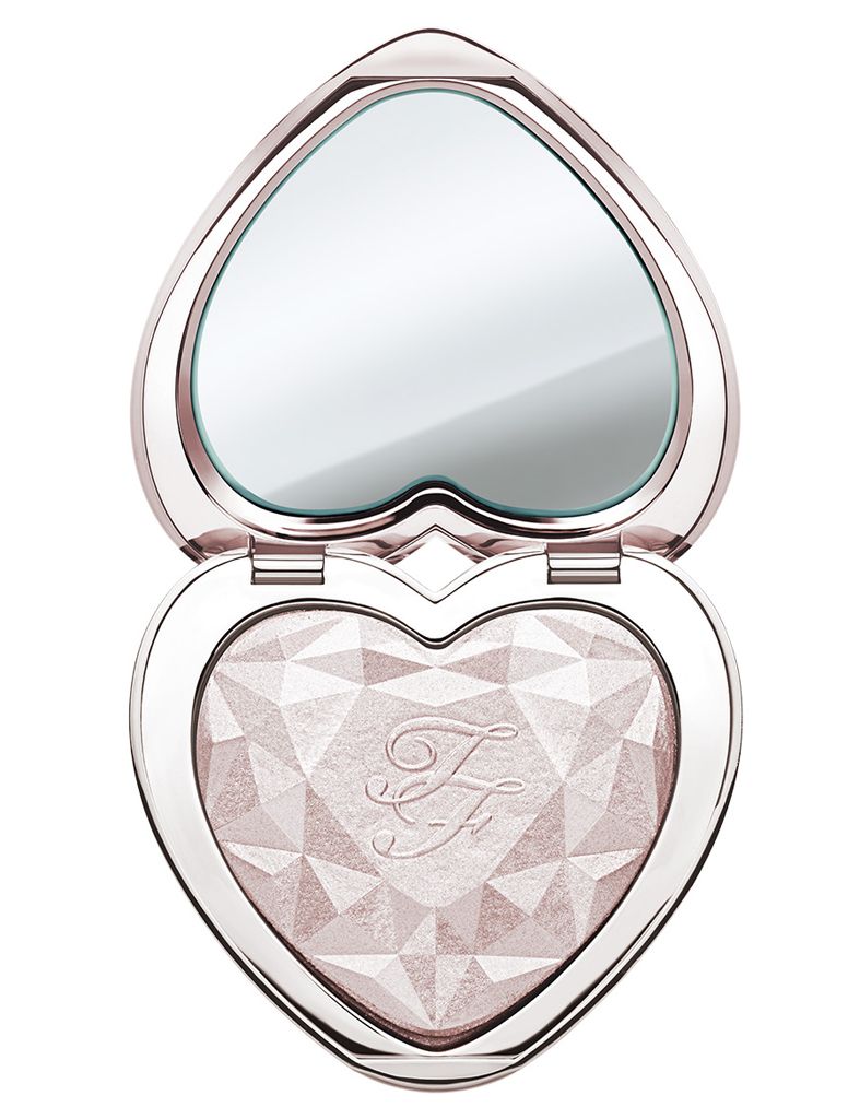 Beauty, Pink, Heart, Fashion accessory, Material property, Makeup mirror, Peach, Cosmetics, Jewellery, 