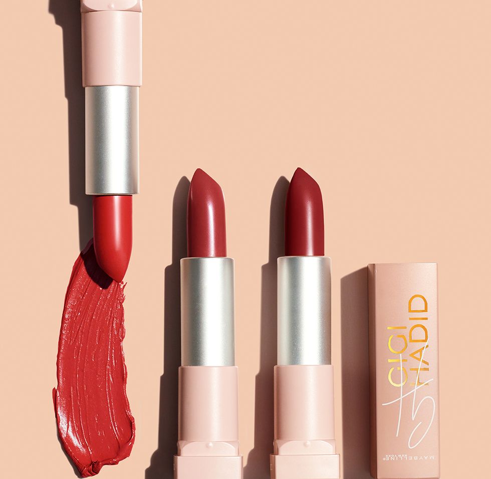 Lipstick, Red, Product, Pink, Lip, Cosmetics, Beauty, Lip care, Material property, Tints and shades, 