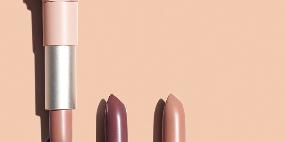 Lipstick, Product, Pink, Cosmetics, Skin, Beauty, Lip, Brown, Beige, Nose, 