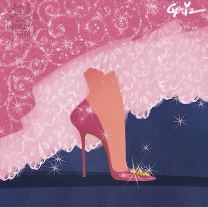 Pink, Art, Foot, Lace, Peach, Painting, Ankle, Embellishment, Barefoot, High heels, 