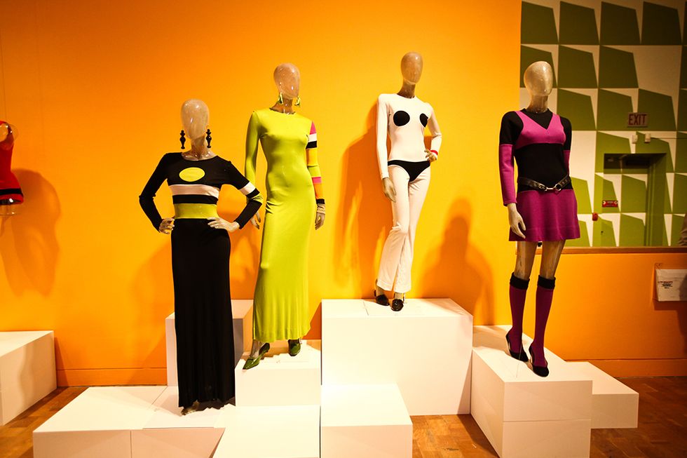 Mannequin, Fashion, Dress, One-piece garment, Costume design, Collection, Design, Fashion design, Day dress, Shelf, 