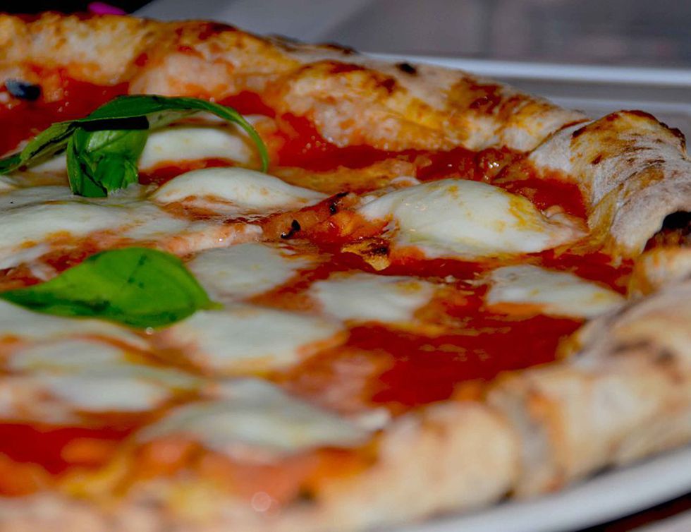 Dish, Food, Pizza, Cuisine, Pizza cheese, Sicilian pizza, California-style pizza, Ingredient, Flatbread, Italian food, 