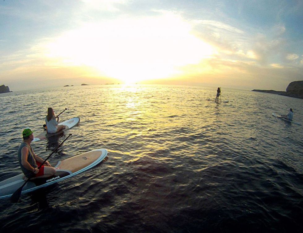 Surfboard, Surfing Equipment, Sunset, Sunrise, Surface water sports, Vacation, Watercraft, Ocean, Sunlight, Sea, 