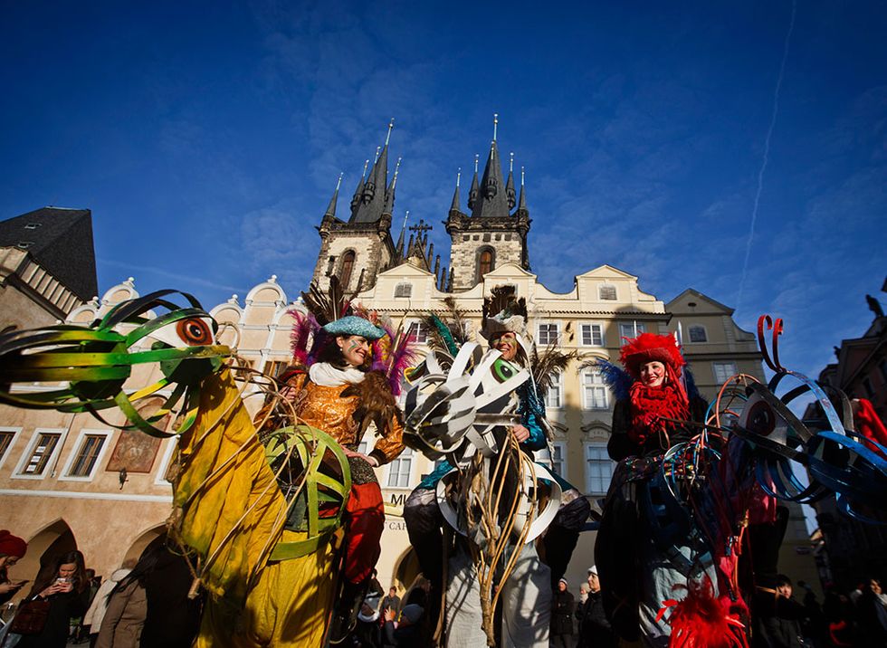 Tradition, Spire, Steeple, Carnival, Festival, Costume, Turret, Costume design, Medieval architecture, 