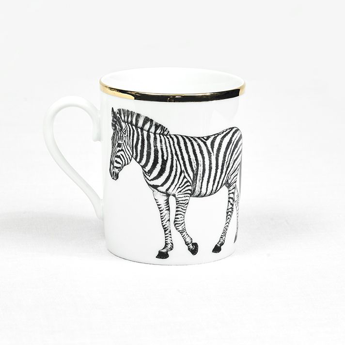 Zebra, Serveware, White, Cup, Drinkware, Dishware, Style, Pattern, Terrestrial animal, Porcelain, 