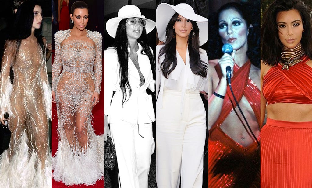 Cher 20 Veces Copiada Por Kim Kardashian