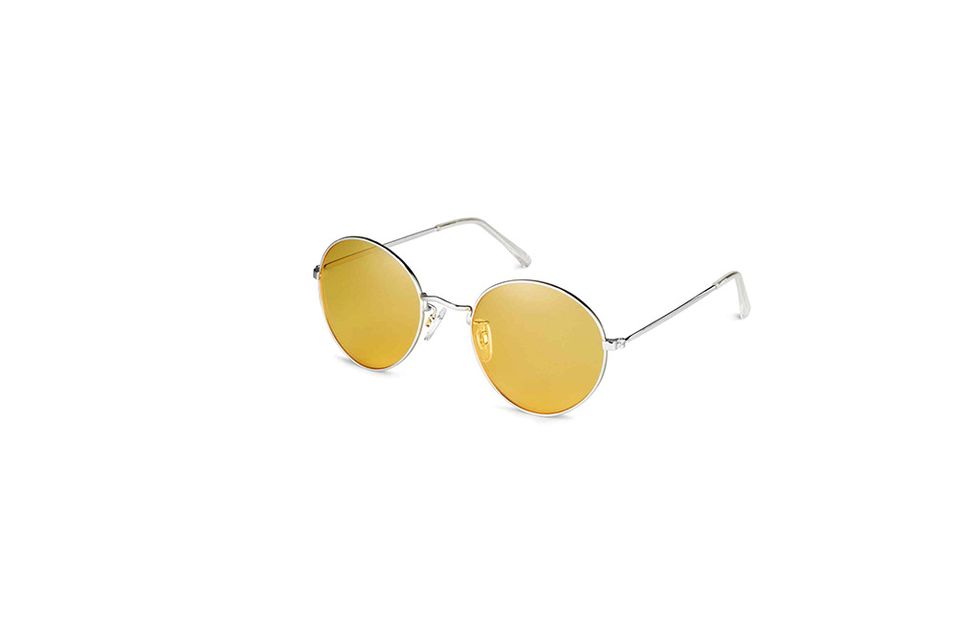 Eyewear, Yellow, Glasses, Sunglasses, aviator sunglass, Fashion accessory, Vision care, Jewellery, Metal, 