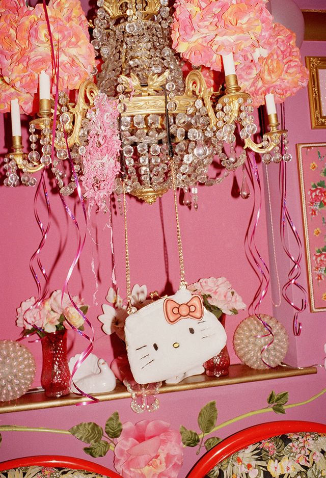 Pink, Decoration, Room, Party, Chandelier, Lighting accessory, Interior design, Baby shower, Centrepiece, Magenta, 