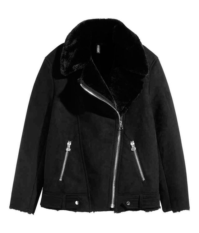 Clothing, Jacket, Outerwear, Black, Sleeve, Hood, Zipper, Fur, Leather, Polar fleece, 