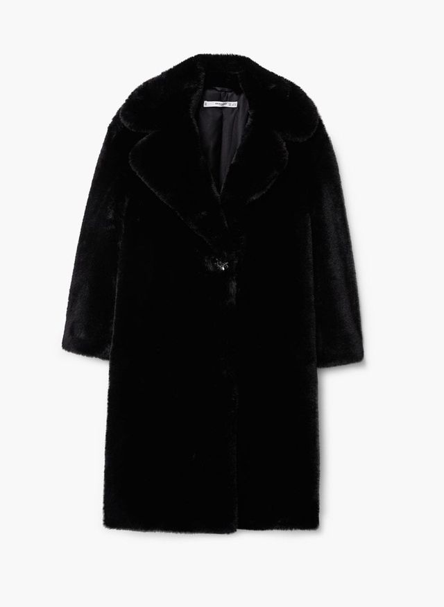 Clothing, Outerwear, Black, Coat, Sleeve, Overcoat, Fur, Collar, Jacket, 