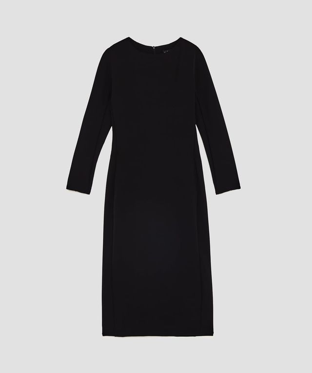 Clothing, Black, Dress, Sleeve, Little black dress, Day dress, Outerwear, Cocktail dress, Robe, Sheath dress, 