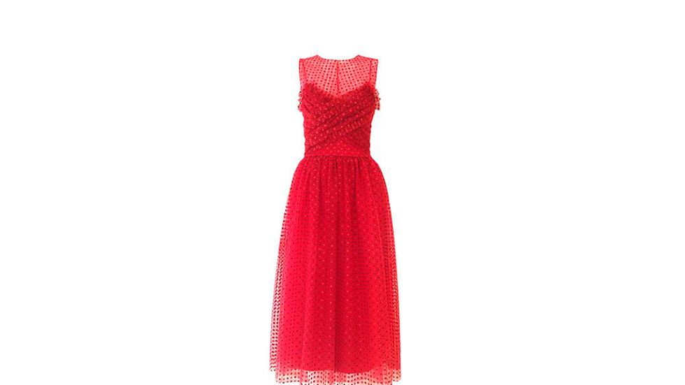 Sleeve, Textile, Red, One-piece garment, Dress, Pattern, Carmine, Maroon, Day dress, Fashion design, 