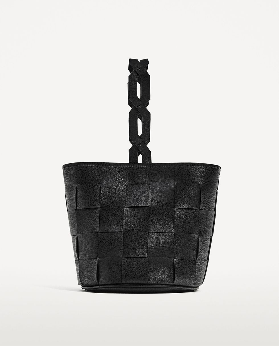 Black, Basket, Font, Storage basket, Fashion accessory, Bag, Black-and-white, 