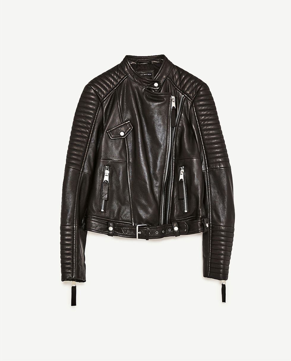 Clothing, Jacket, Leather, Leather jacket, Outerwear, Sleeve, Textile, Top, Zipper, 