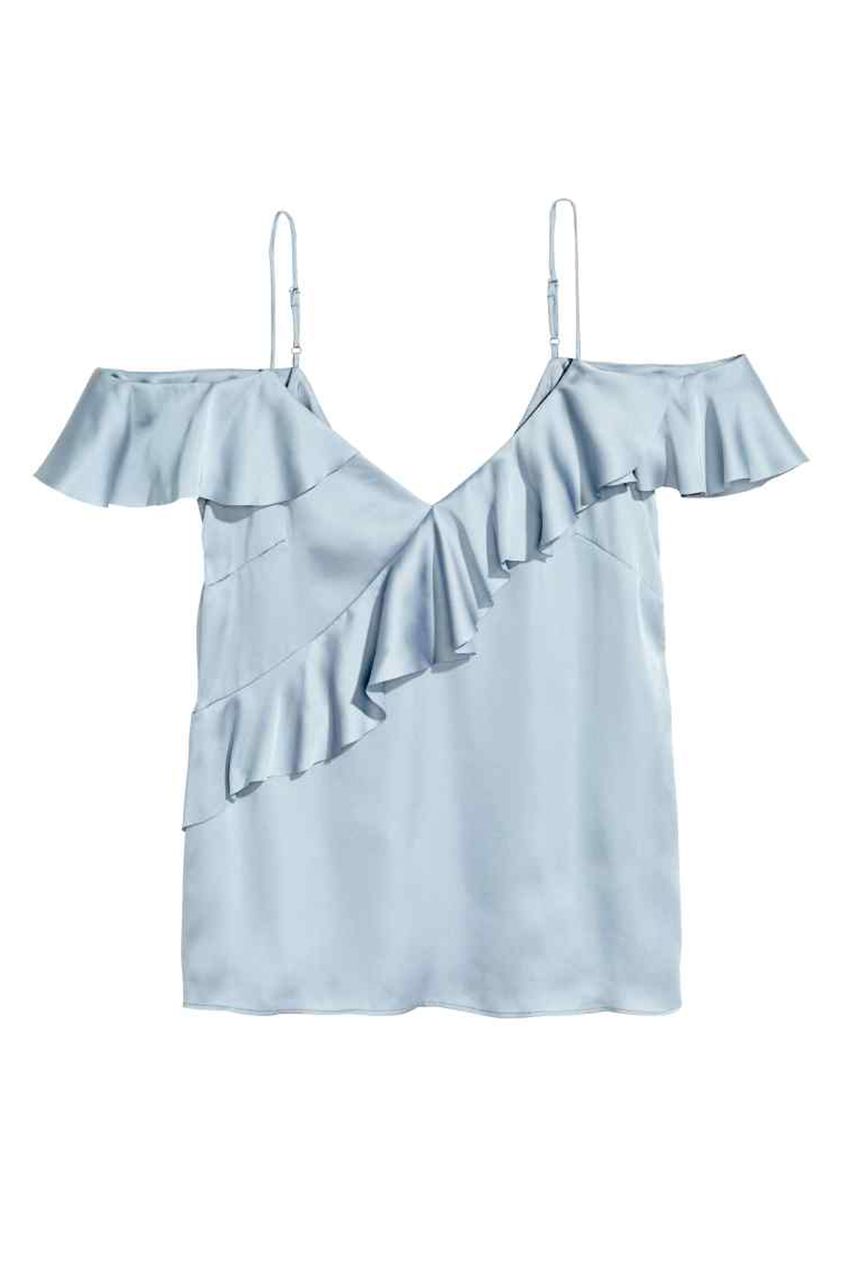 White, Clothing, Product, Blue, Sleeve, Blouse, T-shirt, camisoles, Top, 