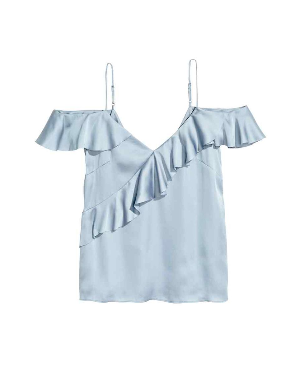 White, Clothing, Product, Blue, Sleeve, Blouse, T-shirt, camisoles, Top, 