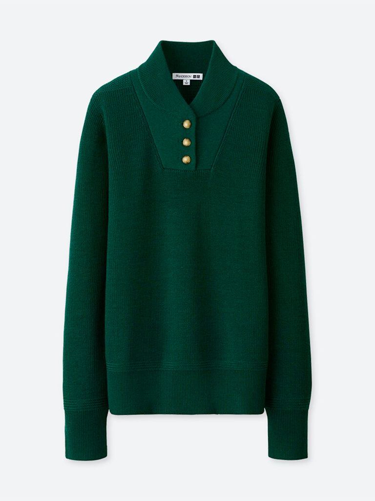 Clothing, Green, Sleeve, Outerwear, Collar, Sweater, Jersey, T-shirt, Long-sleeved t-shirt, Button, 