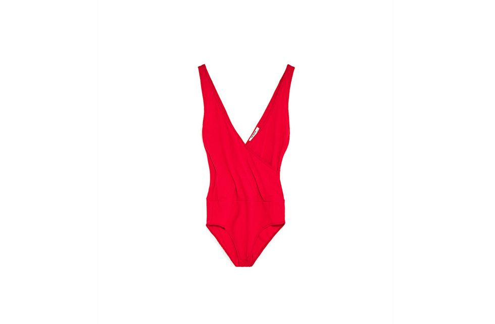 Clothing, Red, One-piece swimsuit, Swimwear, Undergarment, Lingerie, Maillot, 