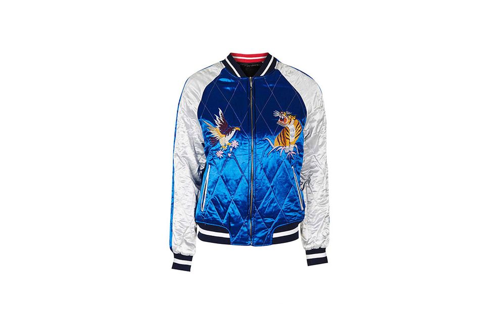 Blue, Product, Collar, Sleeve, Sportswear, Textile, Outerwear, White, Jacket, Electric blue, 