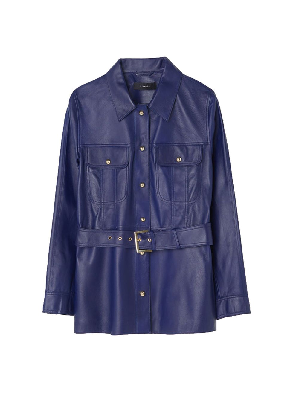 Clothing, Blue, Outerwear, Cobalt blue, Jacket, Denim, Sleeve, Pocket, Electric blue, Button, 