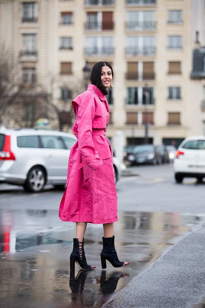 Pink, Clothing, Street fashion, Photograph, Red, Footwear, Fashion, Coat, Snapshot, Beauty, 