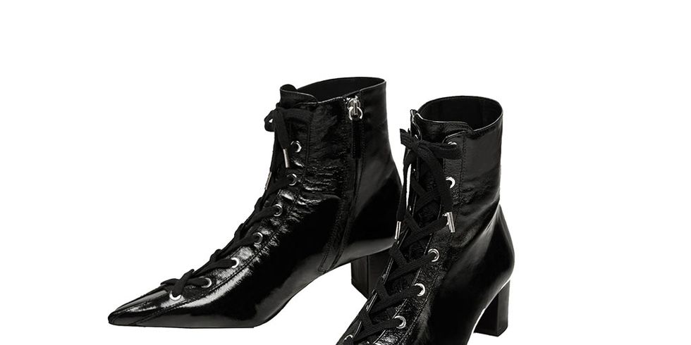 Footwear, Shoe, Black, Boot, High heels, Joint, Knee-high boot, Leather, Style, 