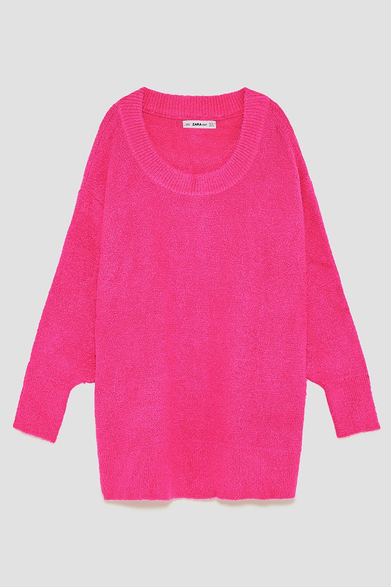 Clothing, Pink, Sleeve, Outerwear, Magenta, Sweater, T-shirt, Top, Blouse, Jersey, 