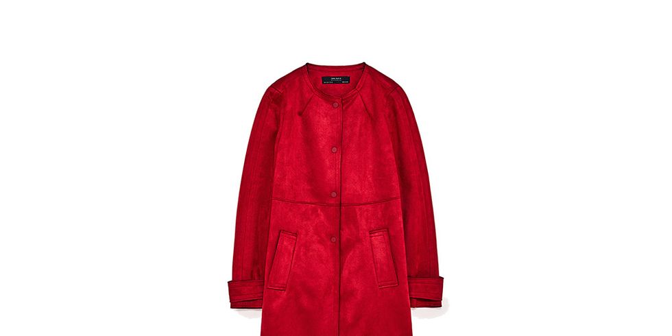 Clothing, Red, Outerwear, Sleeve, Coat, Jacket, Trench coat, Robe, Overcoat, Magenta, 