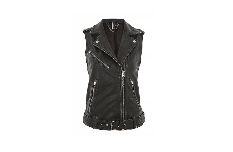 Clothing, Outerwear, Black, Jacket, Leather, Vest, Sleeve, Coat, Leather jacket, Latex, 