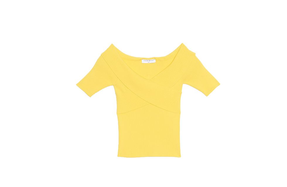 Clothing, Product, Yellow, Sleeve, Sportswear, White, Baby & toddler clothing, Pattern, Logo, Jersey, 