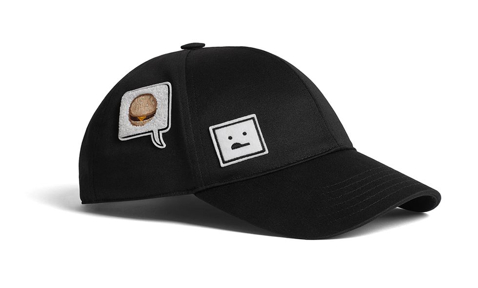 Cap, Clothing, Black, Baseball cap, Fashion accessory, Headgear, Hat, Material property, Font, Trucker hat, 