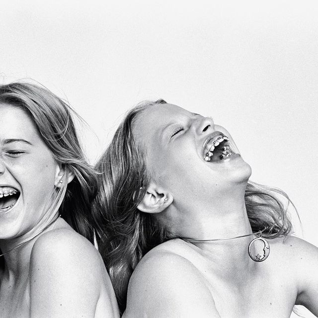 Photograph, White, Face, Facial expression, Black-and-white, Smile, Skin, Fun, Laugh, Beauty, 